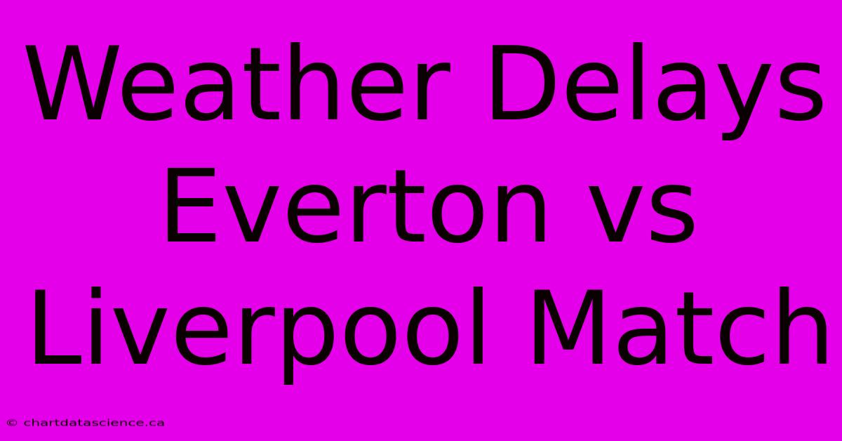 Weather Delays Everton Vs Liverpool Match