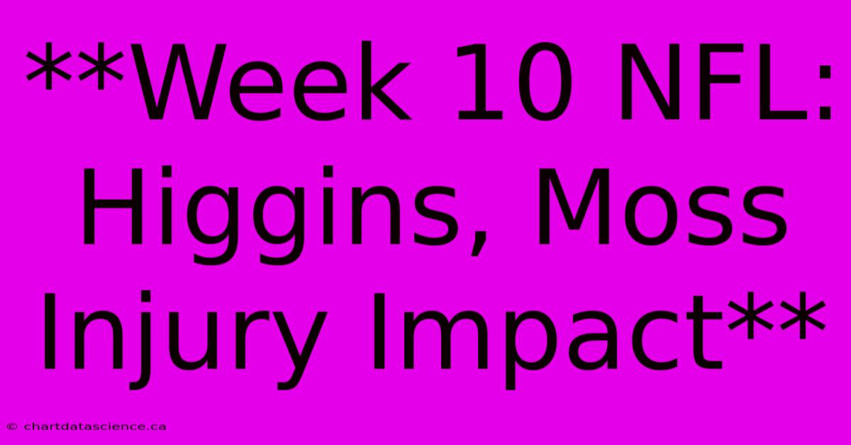 **Week 10 NFL: Higgins, Moss Injury Impact**