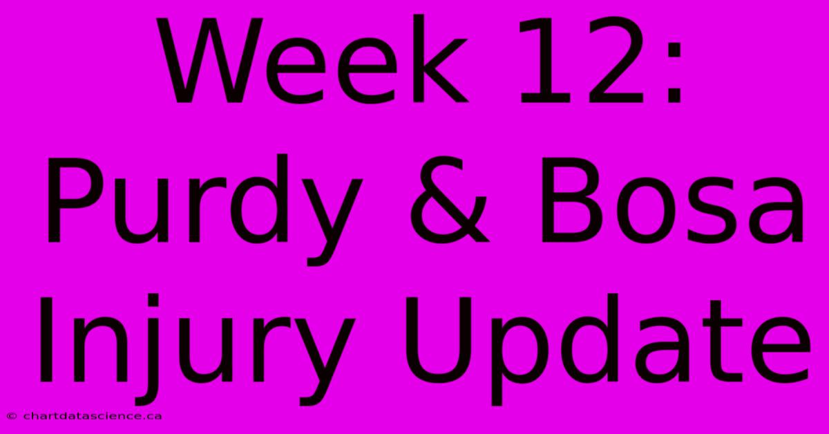 Week 12: Purdy & Bosa Injury Update