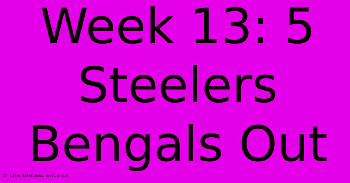 Week 13: 5 Steelers Bengals Out