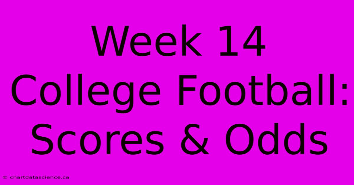 Week 14 College Football: Scores & Odds