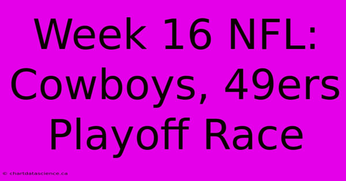 Week 16 NFL: Cowboys, 49ers Playoff Race