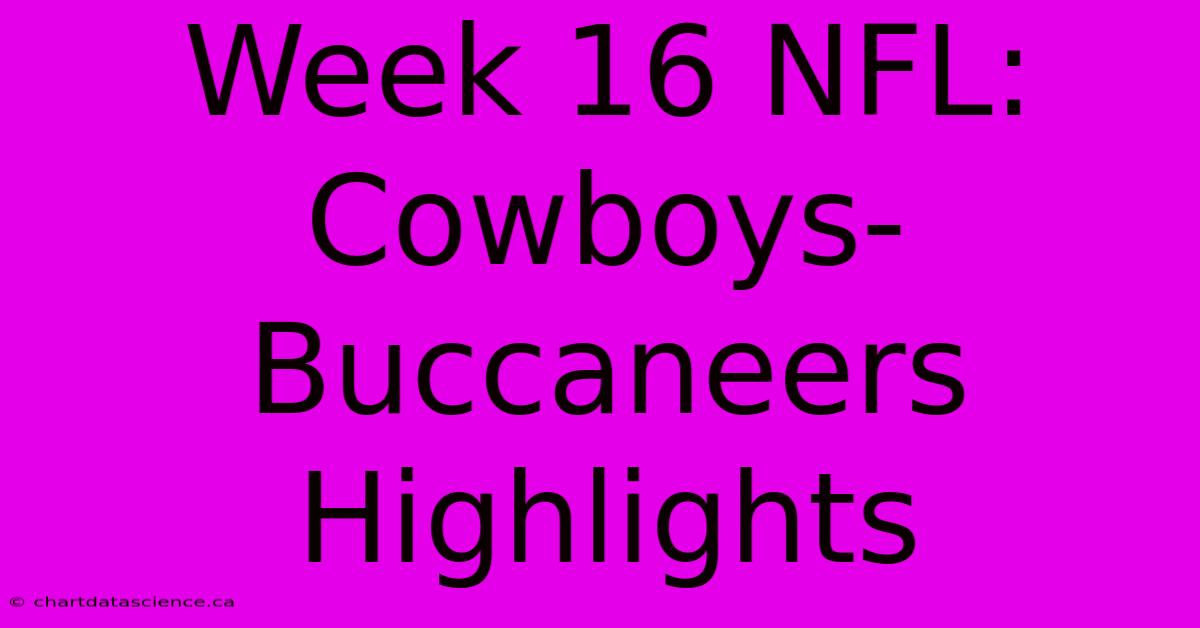 Week 16 NFL: Cowboys-Buccaneers Highlights