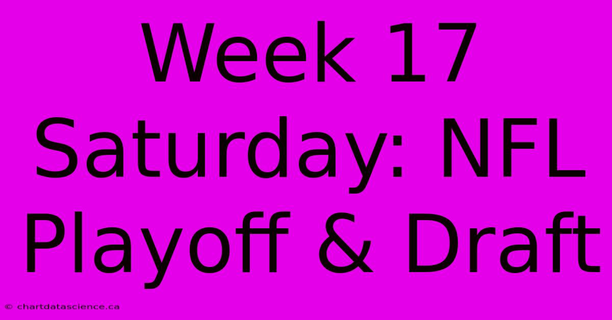 Week 17 Saturday: NFL Playoff & Draft