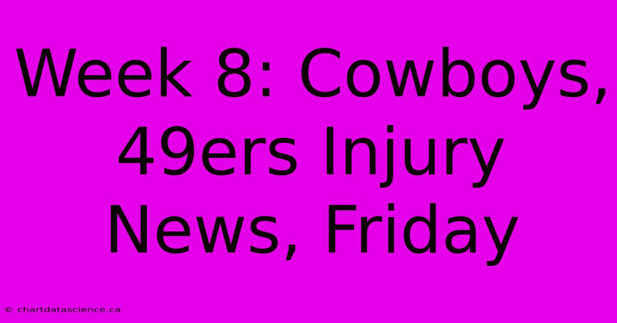 Week 8: Cowboys, 49ers Injury News, Friday 