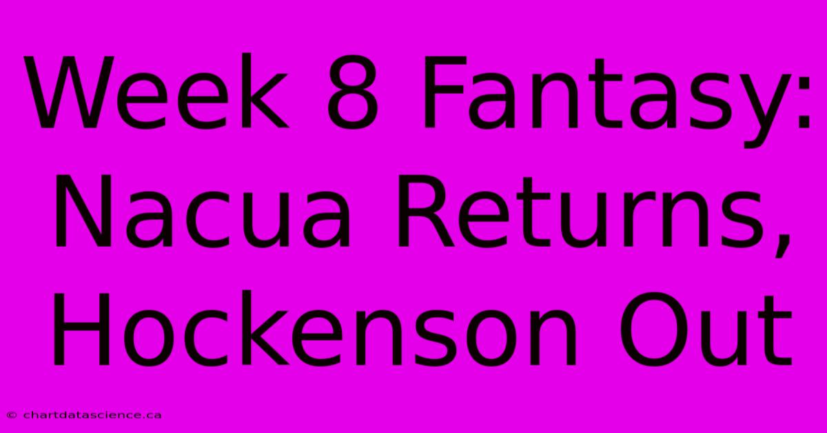 Week 8 Fantasy: Nacua Returns, Hockenson Out