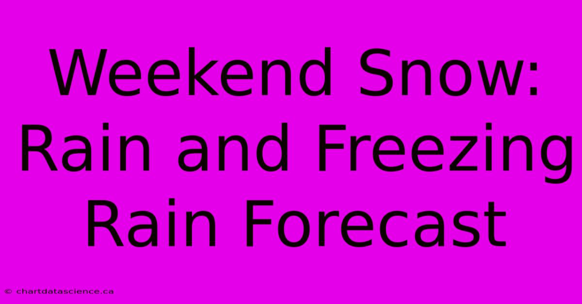 Weekend Snow: Rain And Freezing Rain Forecast