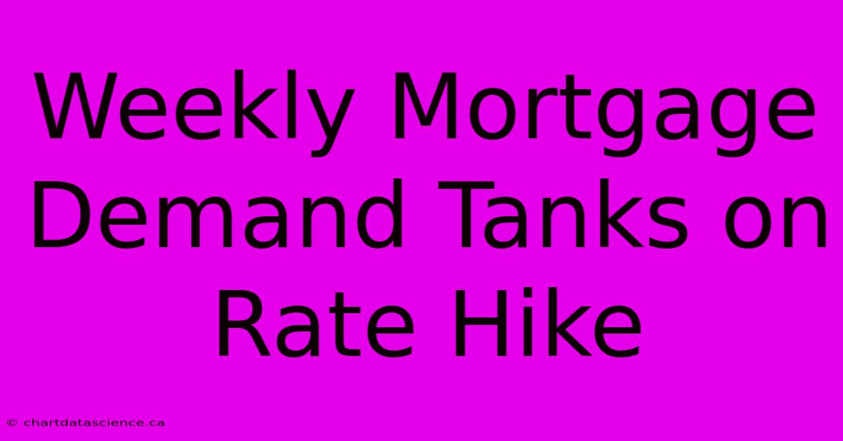 Weekly Mortgage Demand Tanks On Rate Hike