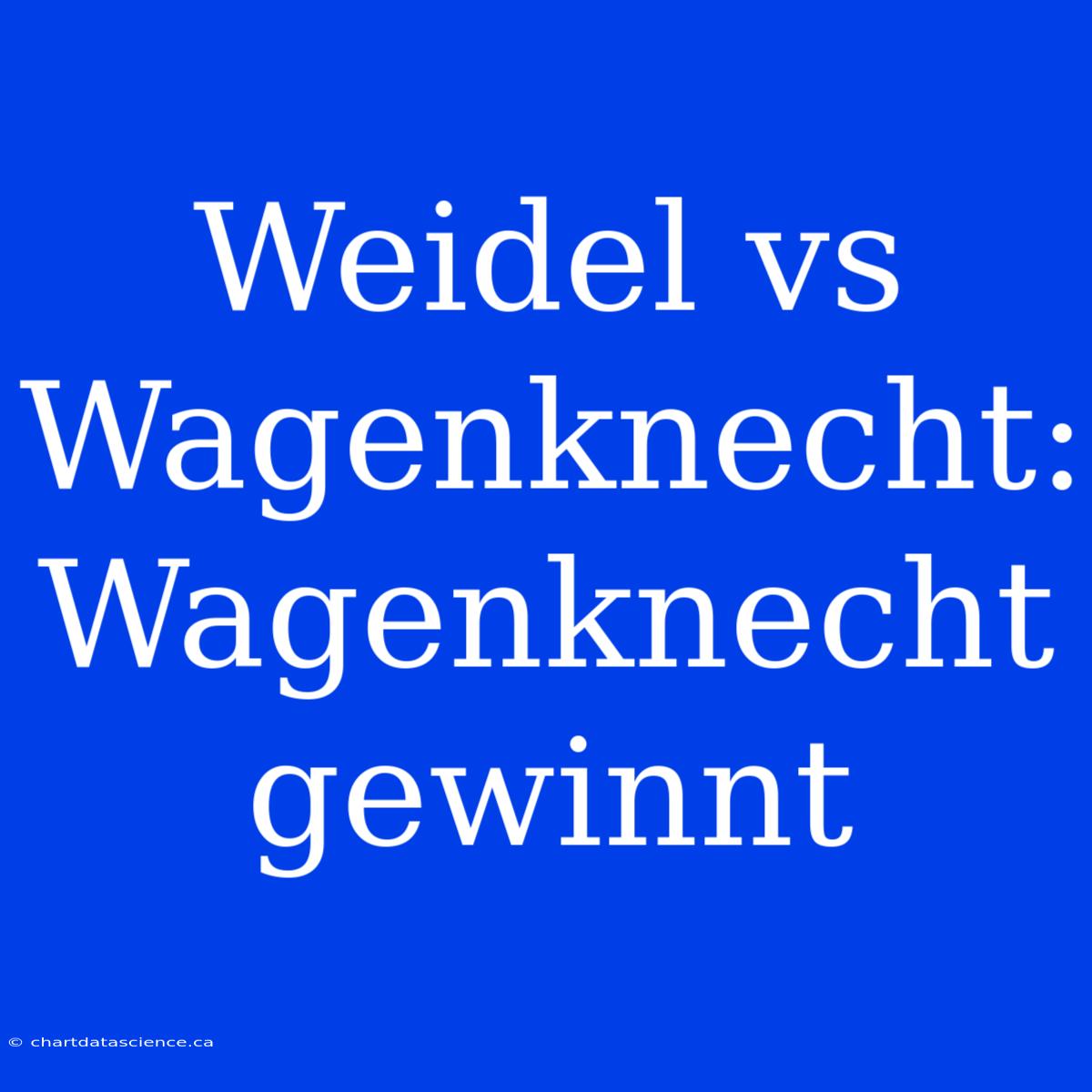 Weidel Vs Wagenknecht: Wagenknecht Gewinnt