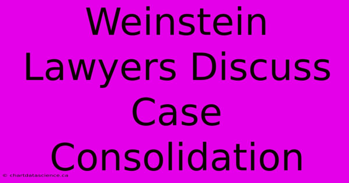 Weinstein Lawyers Discuss Case Consolidation