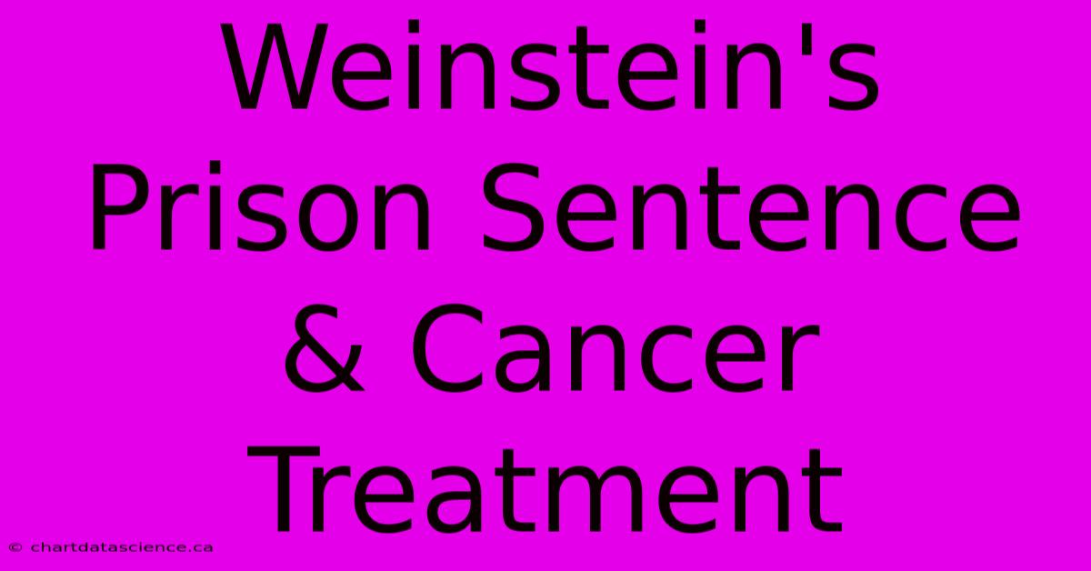 Weinstein's Prison Sentence & Cancer Treatment 