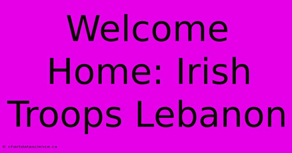 Welcome Home: Irish Troops Lebanon