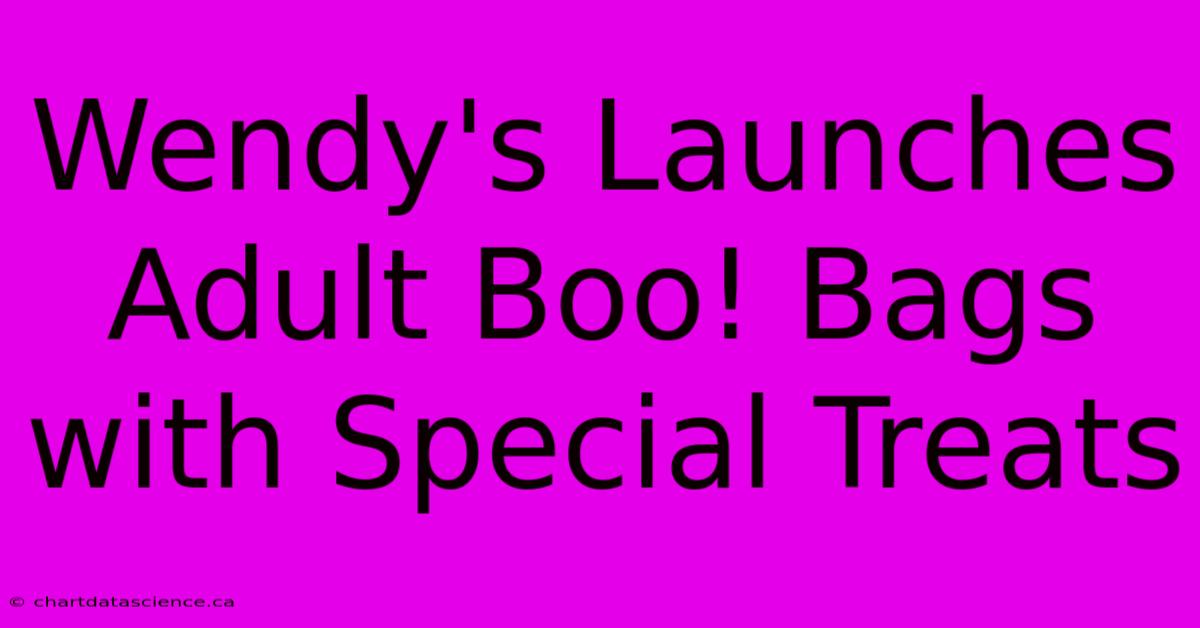 Wendy's Launches Adult Boo! Bags With Special Treats