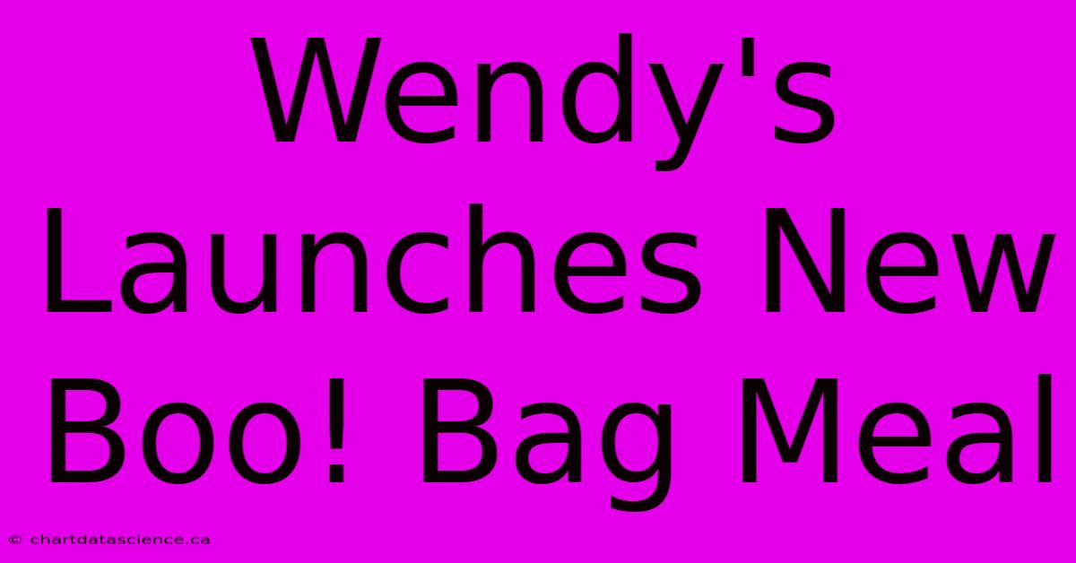 Wendy's Launches New Boo! Bag Meal