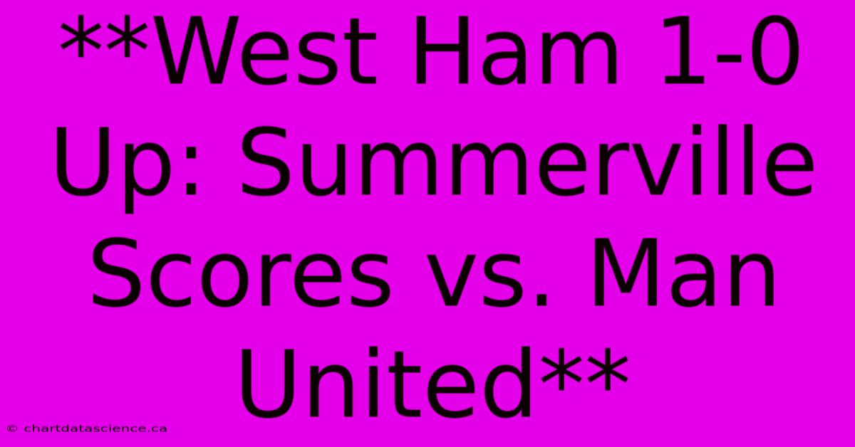 **West Ham 1-0 Up: Summerville Scores Vs. Man United**