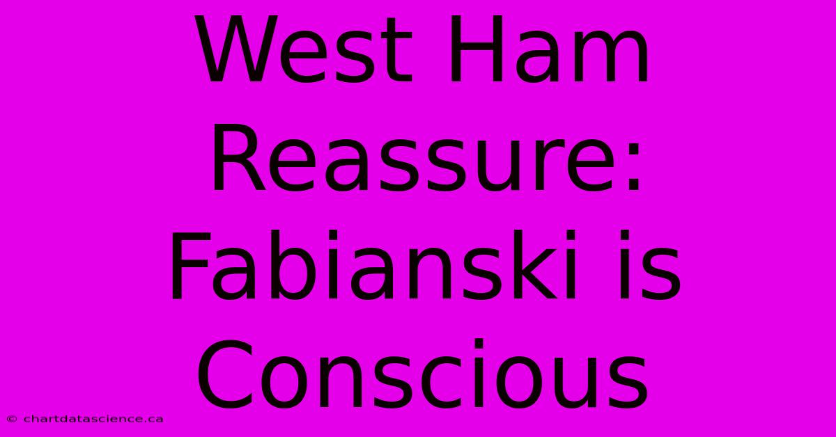 West Ham Reassure: Fabianski Is Conscious