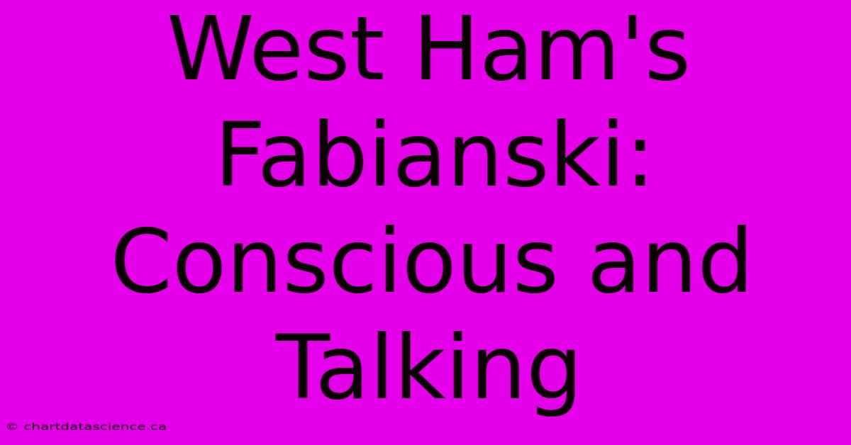 West Ham's Fabianski: Conscious And Talking