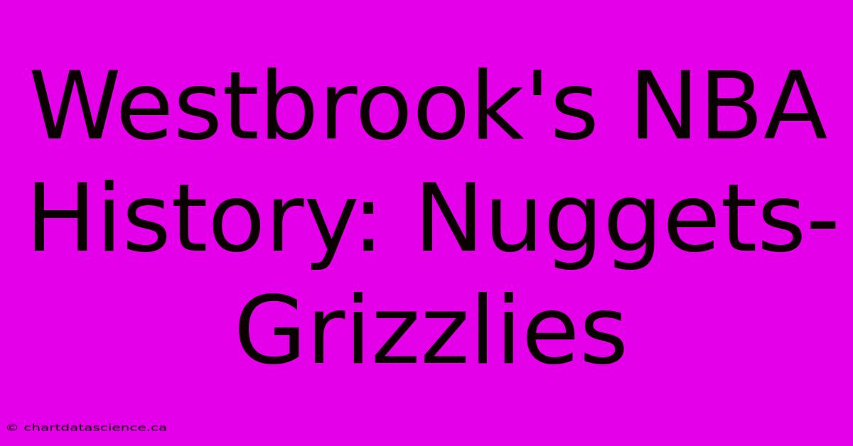 Westbrook's NBA History: Nuggets-Grizzlies