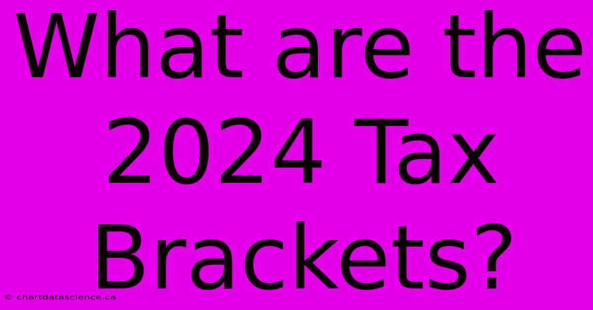 What Are The 2024 Tax Brackets?