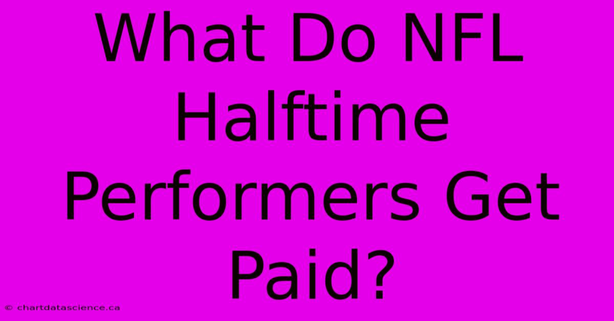 What Do NFL Halftime Performers Get Paid?