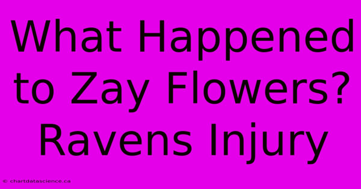 What Happened To Zay Flowers? Ravens Injury