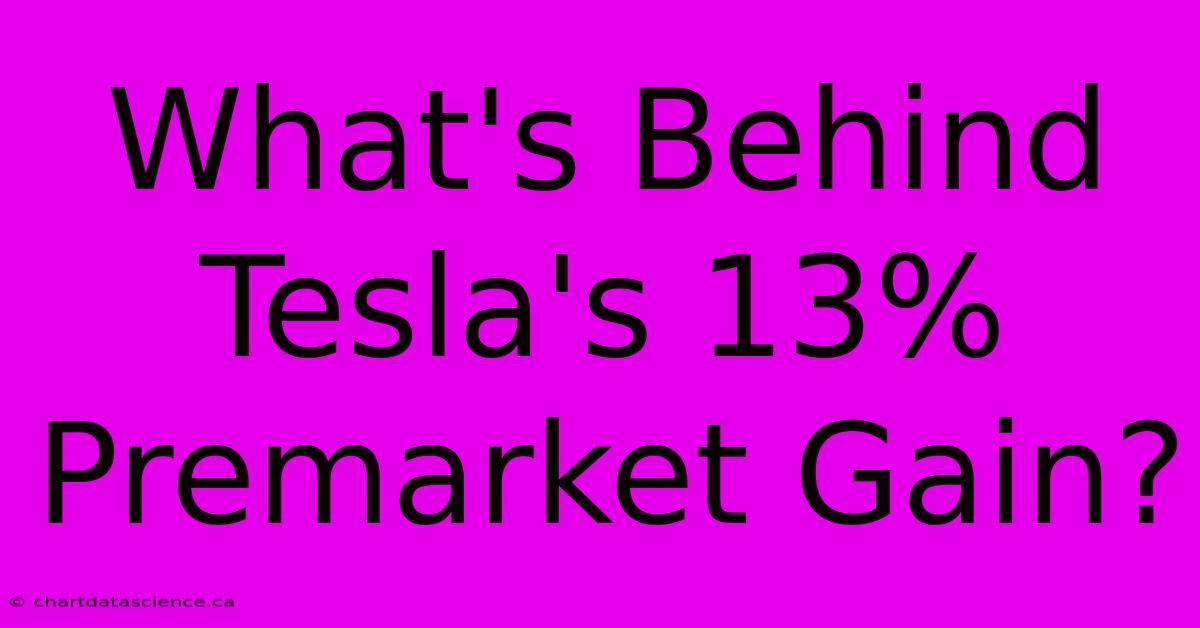 What's Behind Tesla's 13% Premarket Gain? 