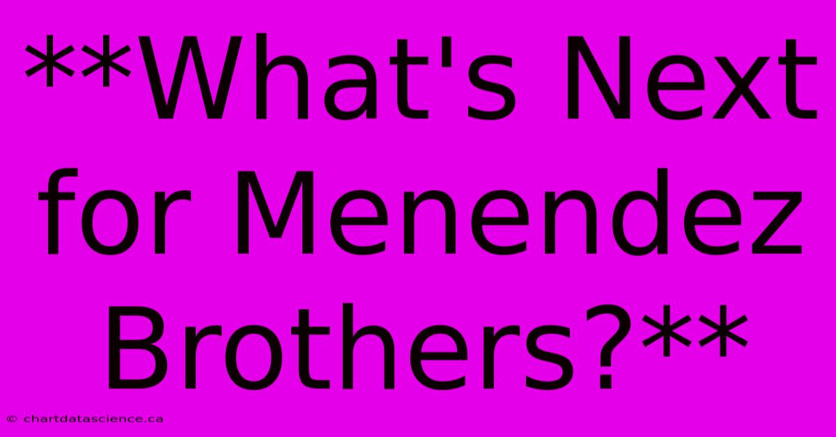 **What's Next For Menendez Brothers?** 