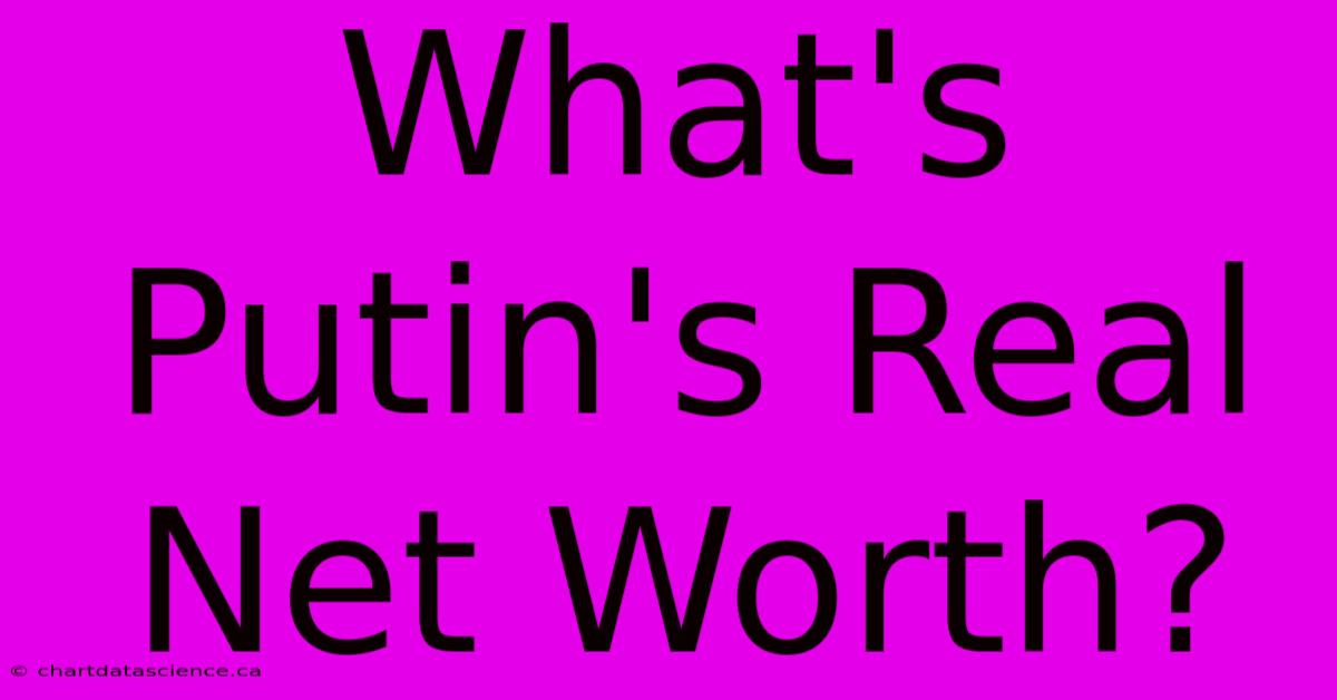 What's Putin's Real Net Worth?