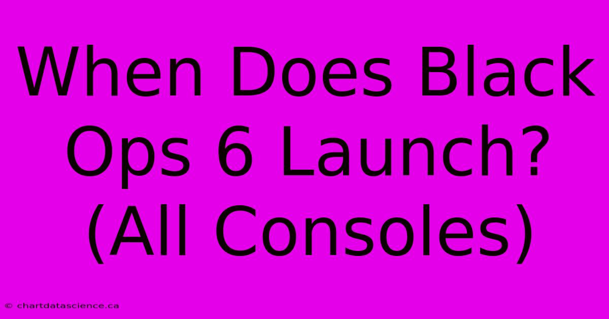 When Does Black Ops 6 Launch? (All Consoles)