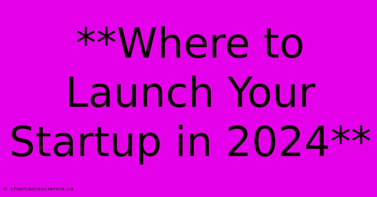 **Where To Launch Your Startup In 2024**