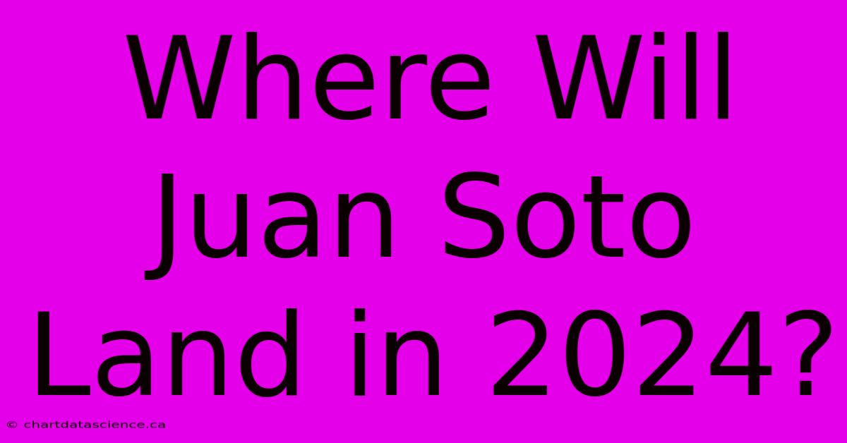 Where Will Juan Soto Land In 2024?