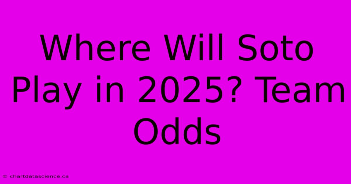 Where Will Soto Play In 2025? Team Odds