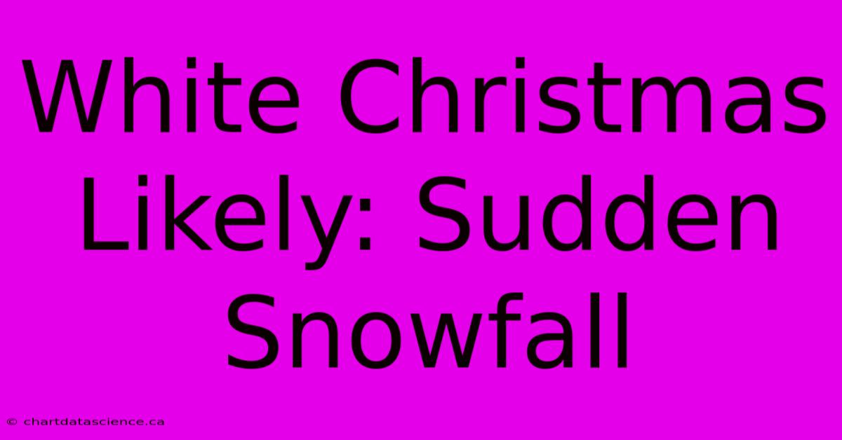 White Christmas Likely: Sudden Snowfall