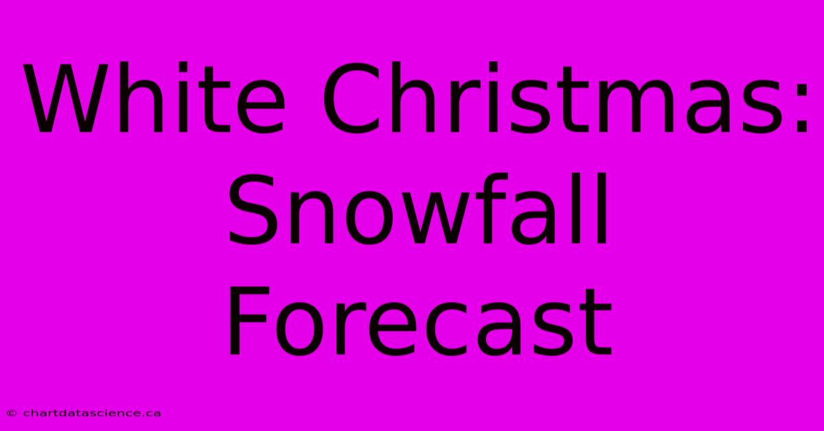 White Christmas:  Snowfall Forecast