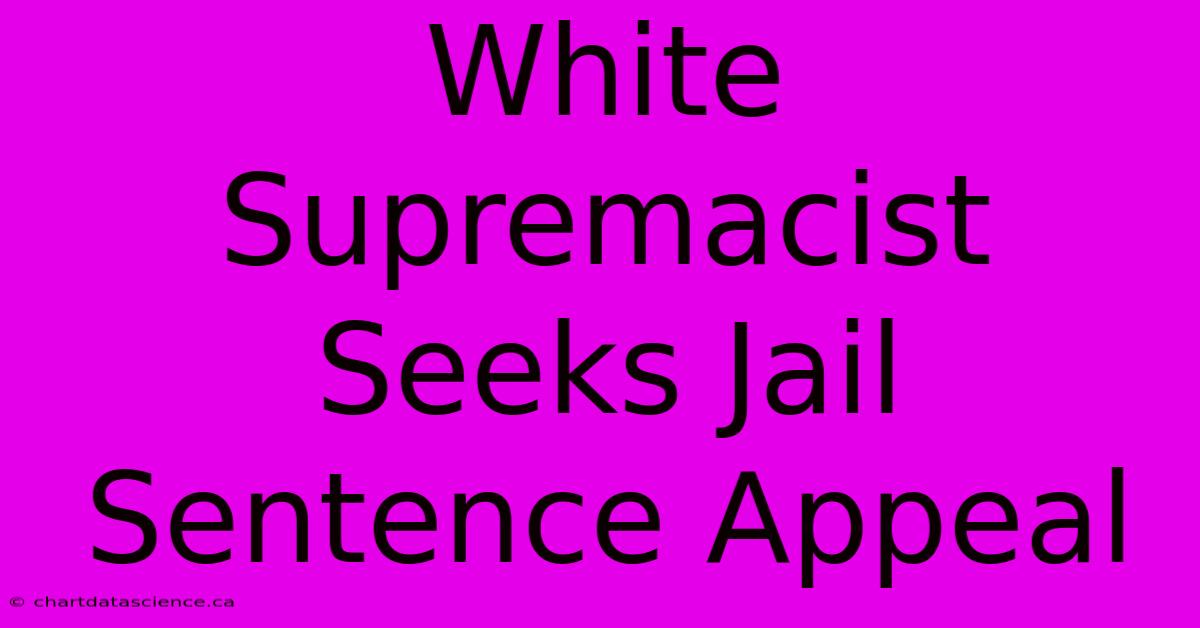 White Supremacist Seeks Jail Sentence Appeal