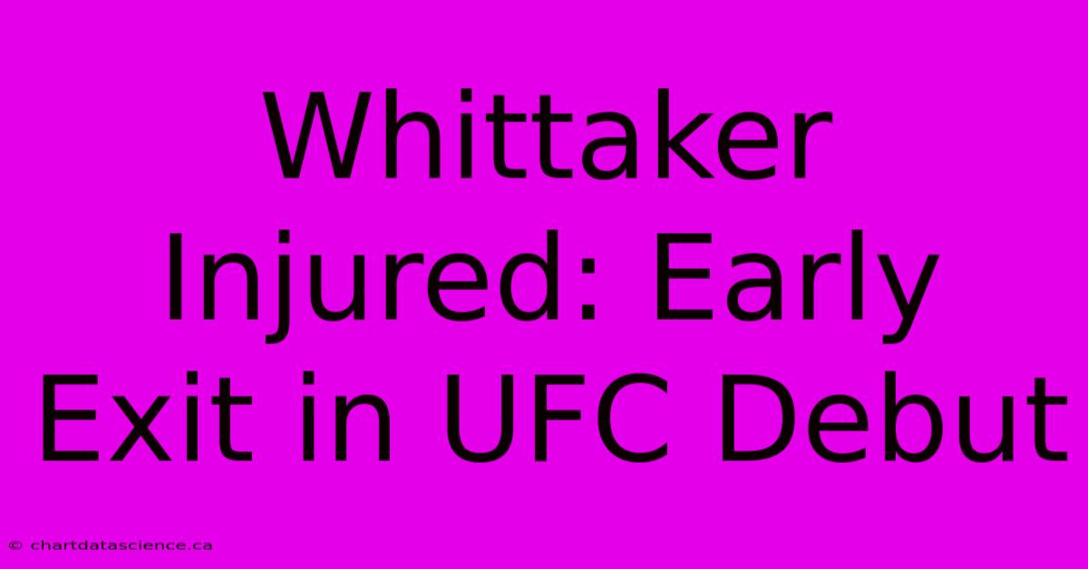 Whittaker Injured: Early Exit In UFC Debut 