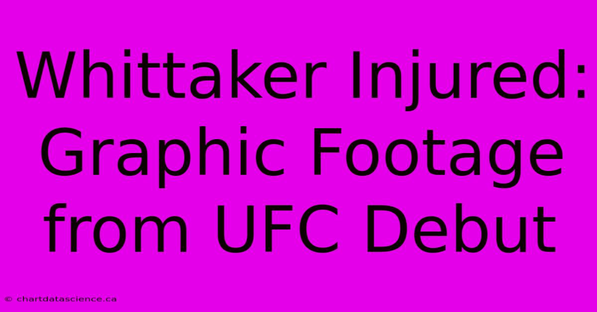 Whittaker Injured: Graphic Footage From UFC Debut