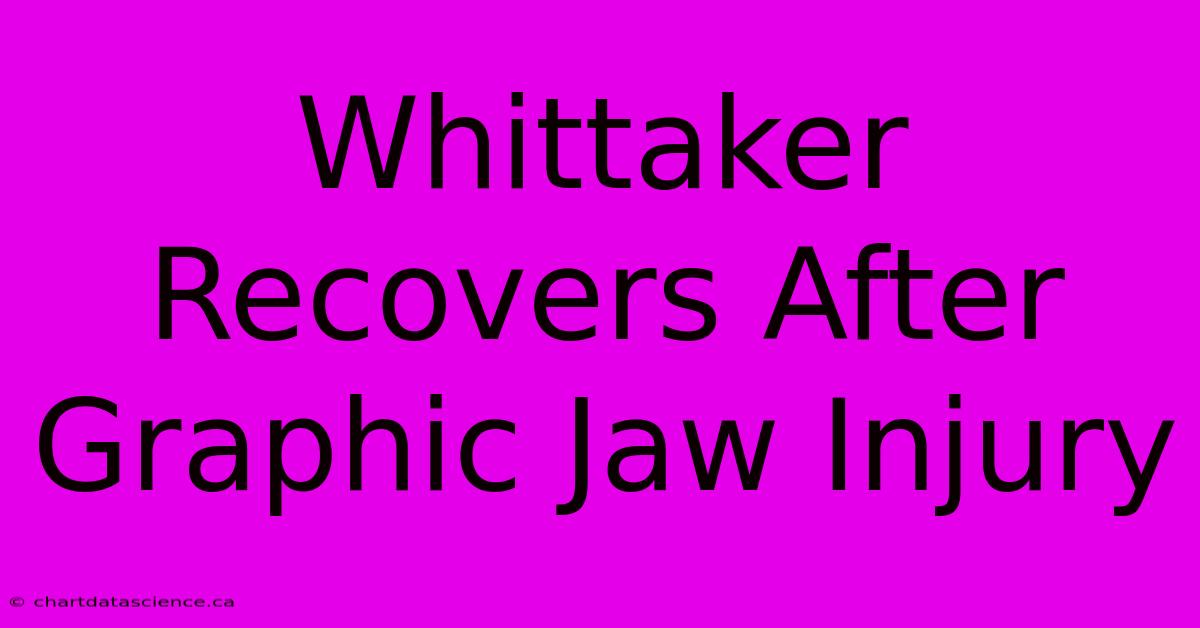 Whittaker Recovers After Graphic Jaw Injury 