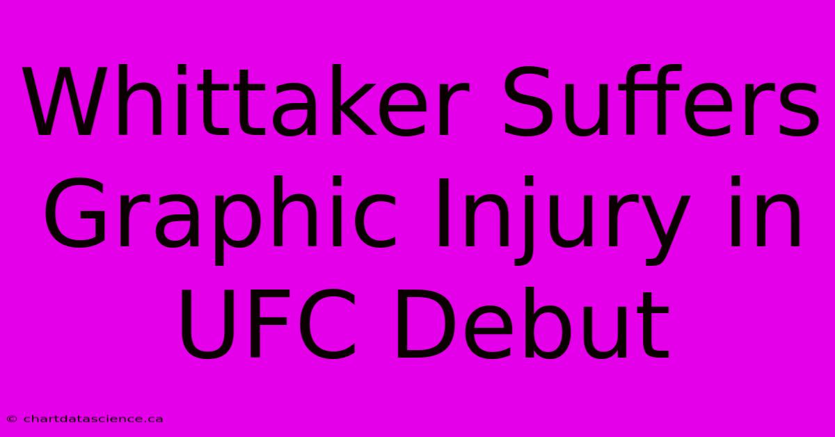 Whittaker Suffers Graphic Injury In UFC Debut