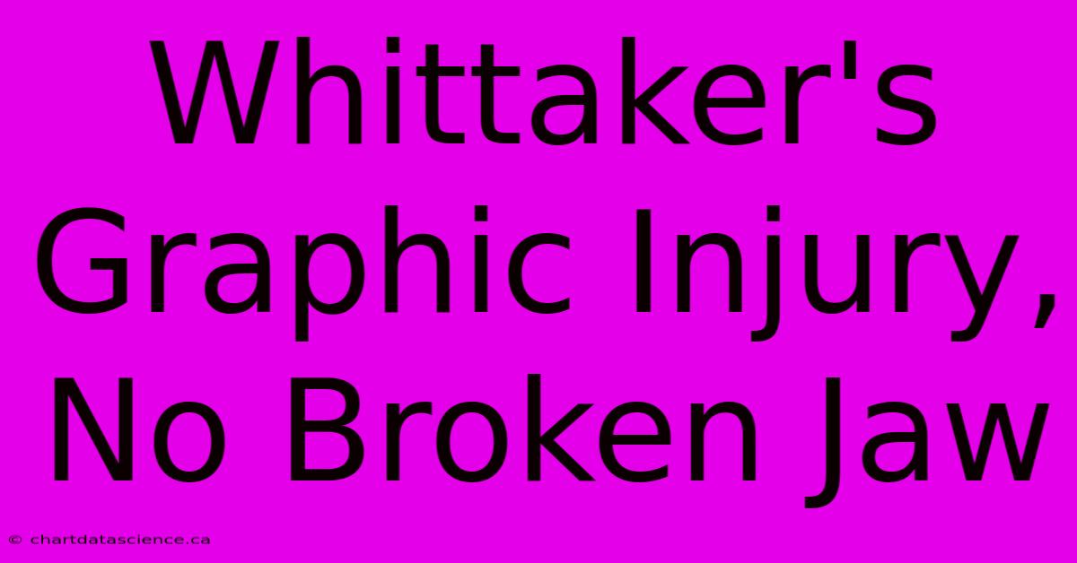 Whittaker's Graphic Injury, No Broken Jaw