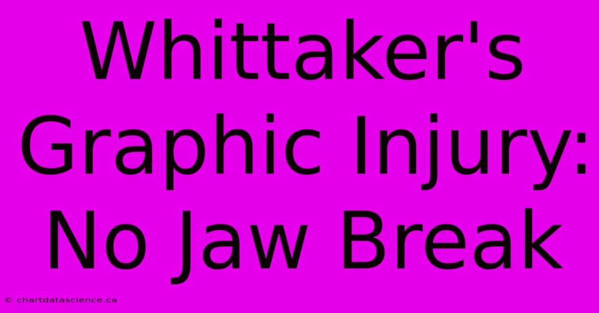 Whittaker's Graphic Injury: No Jaw Break