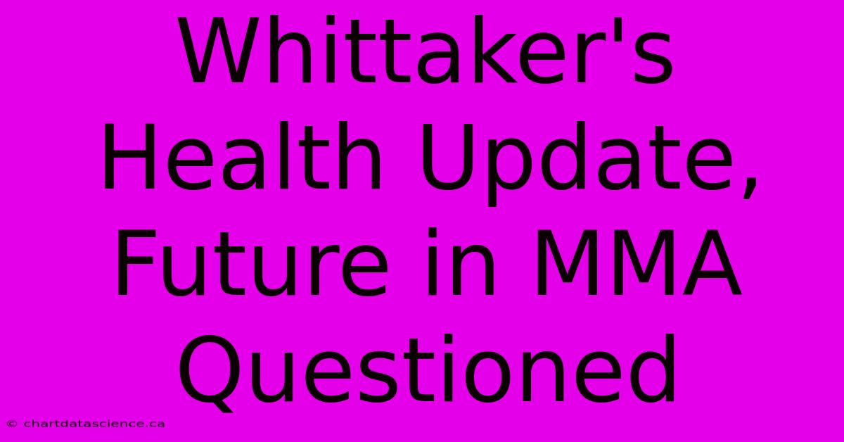 Whittaker's Health Update, Future In MMA Questioned