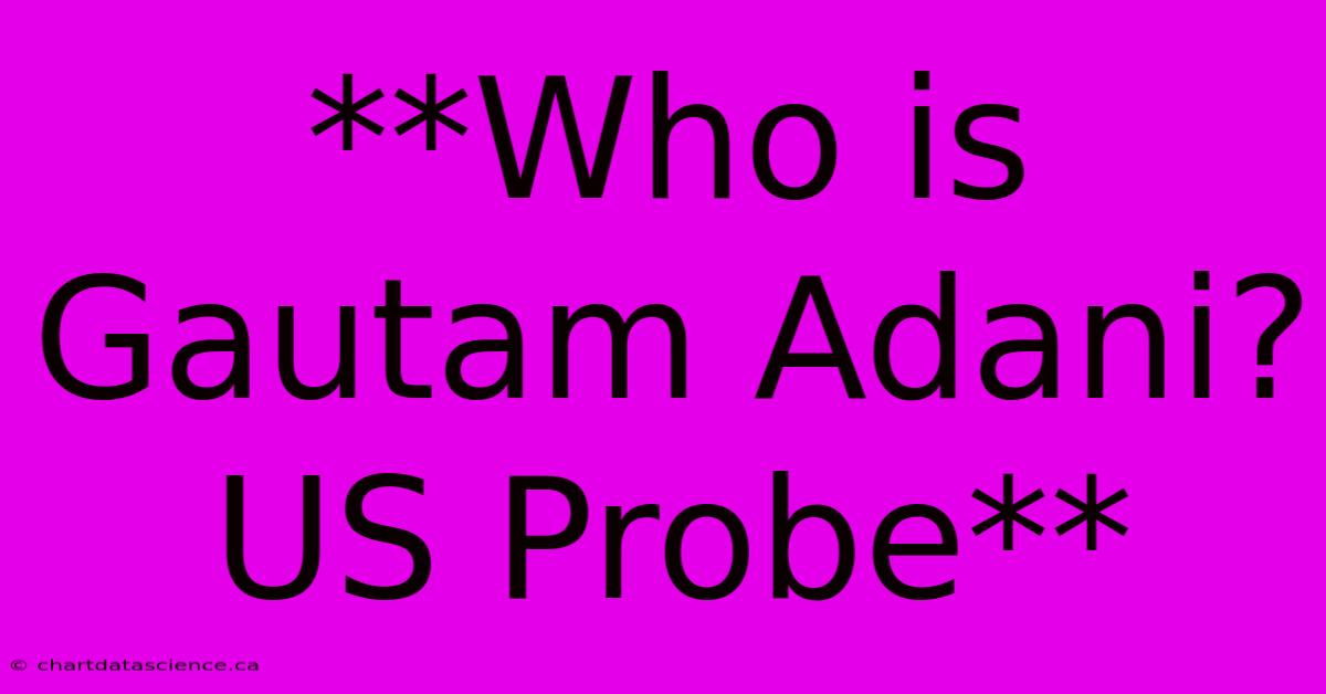 **Who Is Gautam Adani? US Probe**