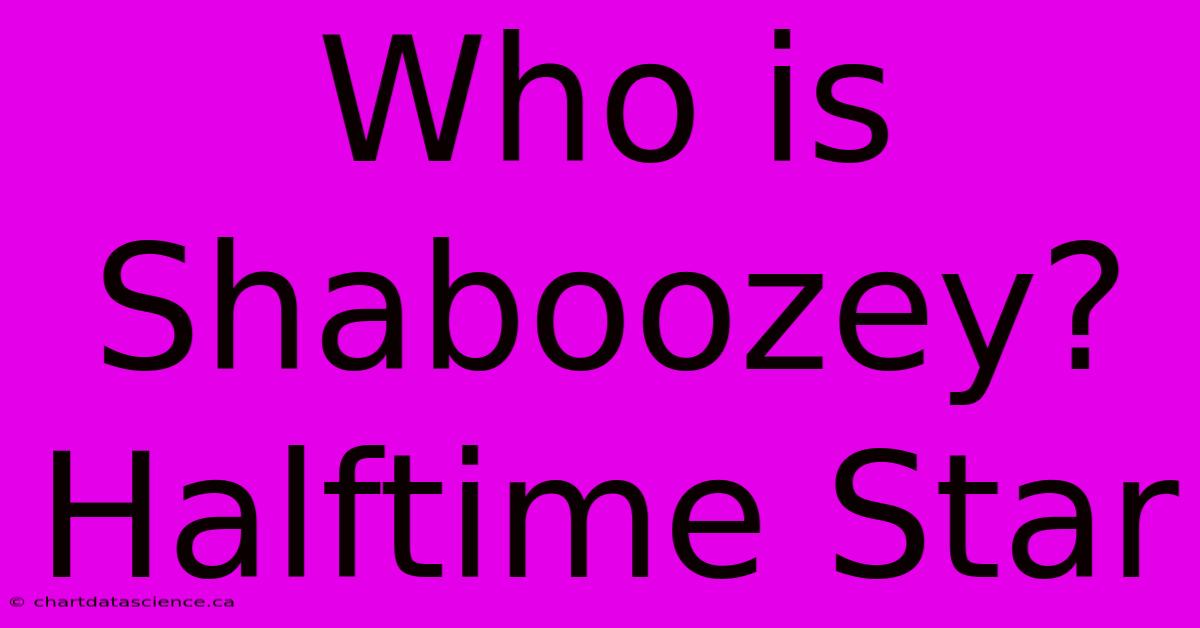 Who Is Shaboozey? Halftime Star