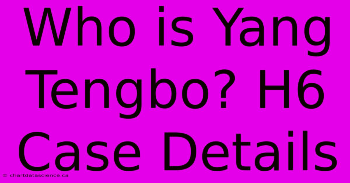 Who Is Yang Tengbo? H6 Case Details