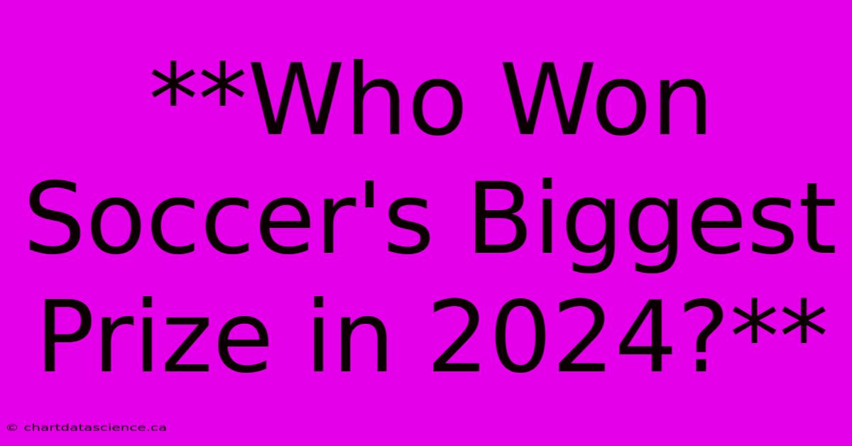 **Who Won Soccer's Biggest Prize In 2024?**