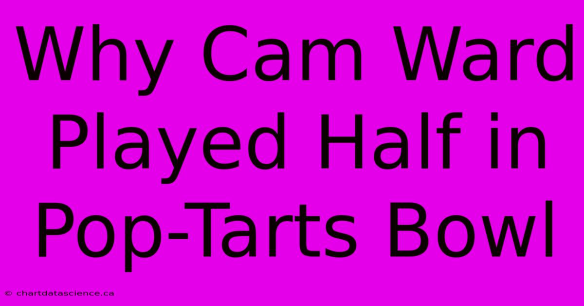 Why Cam Ward Played Half In Pop-Tarts Bowl