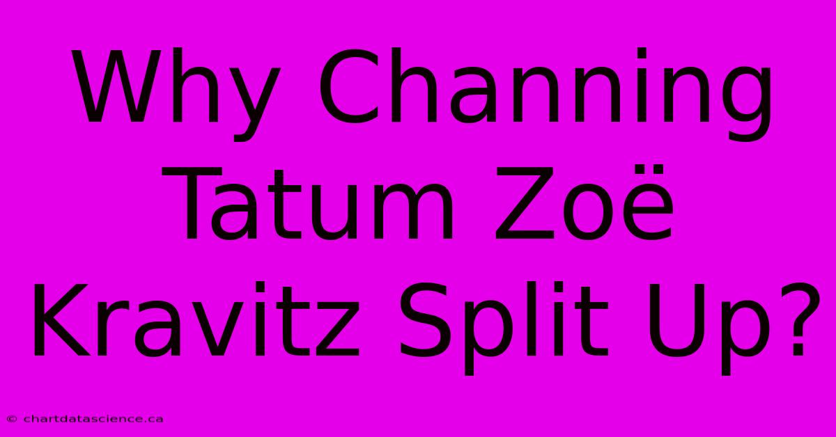 Why Channing Tatum Zoë Kravitz Split Up?