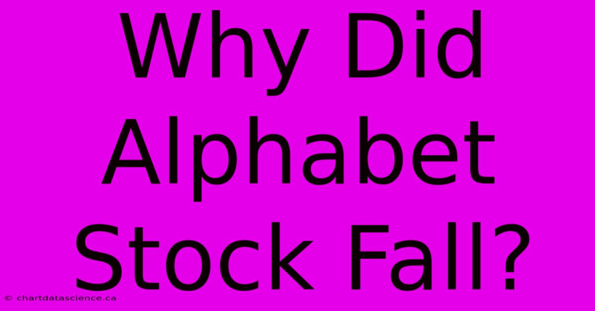 Why Did Alphabet Stock Fall?