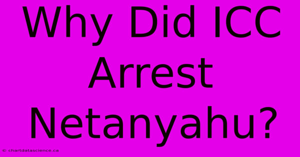 Why Did ICC Arrest Netanyahu?